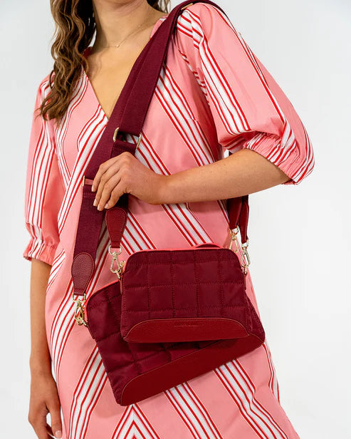 MINI SOHO CROSSBODY BAG in Burgundy by Elms and King