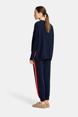 SPEED STRIPE TRACK PANT in Navy by Arlington Milne