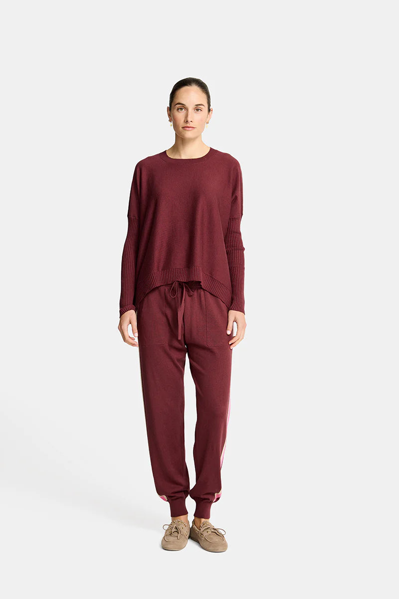 SPEED STRIPE TRACK PANT in Pinot by Arlington Milne