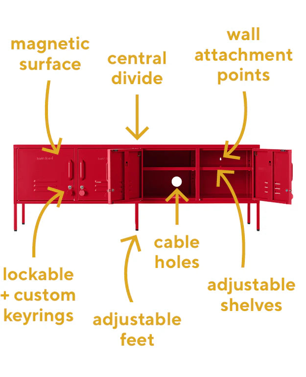 The Standard Locker in Poppy by MUSTARD MADE