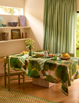 TABLECLOTH in Wild Pansy Verde by Bonnie and Neil