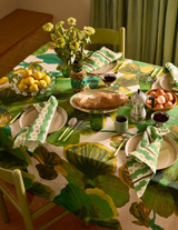 TABLECLOTH in Wild Pansy Verde by Bonnie and Neil
