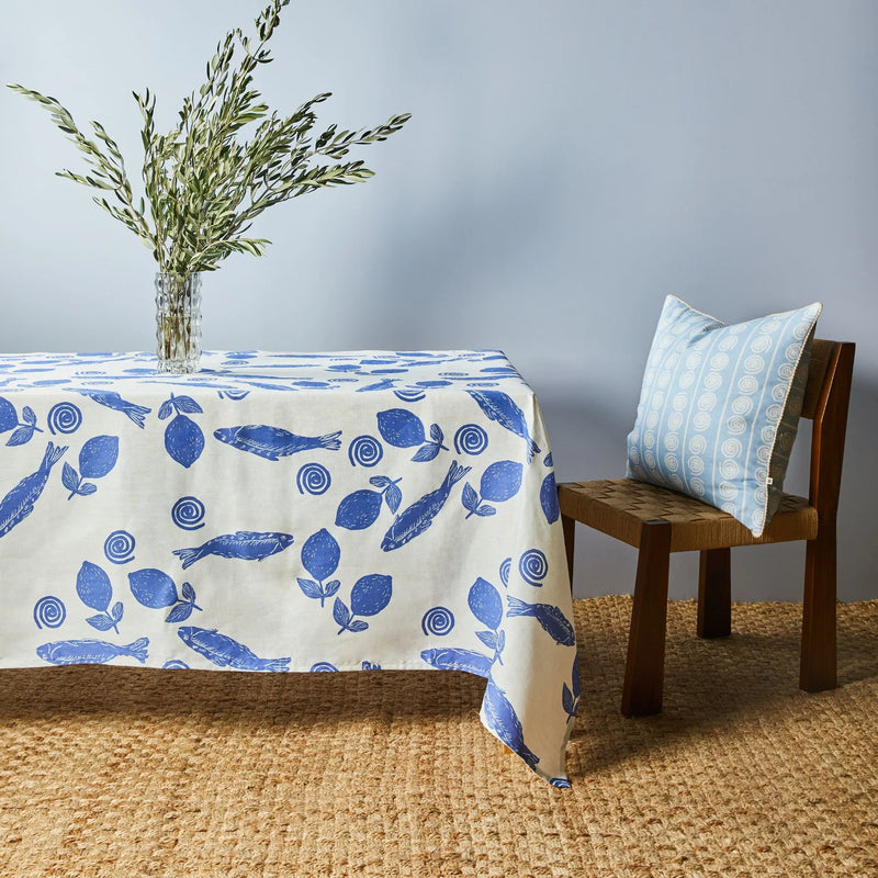 TABLECLOTH in Sardines Blue from Bonnie and Neil