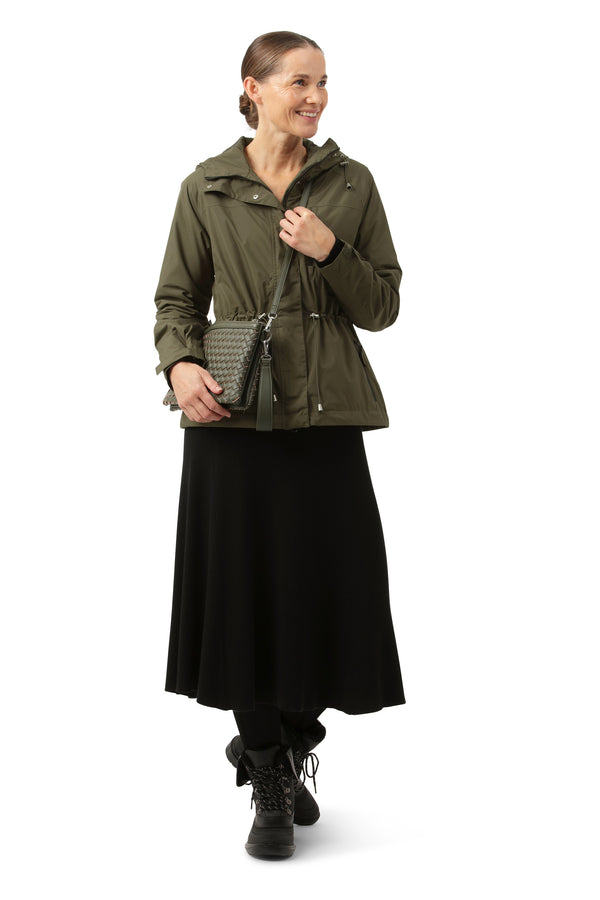 THERMAL SHORT RAINCOAT in Army by ILSE JACOBSEN