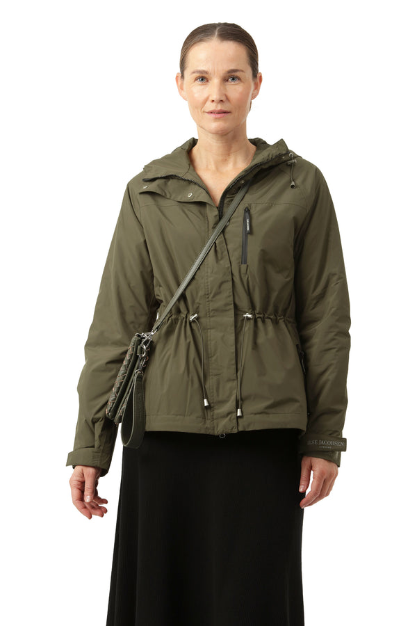 THERMAL SHORT RAINCOAT in Army by ILSE JACOBSEN