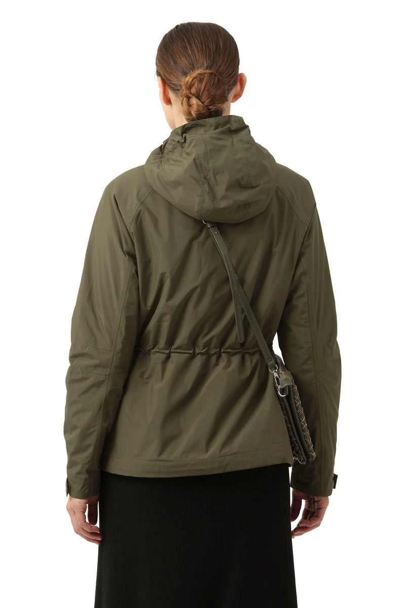 THERMAL SHORT RAINCOAT in Army by ILSE JACOBSEN