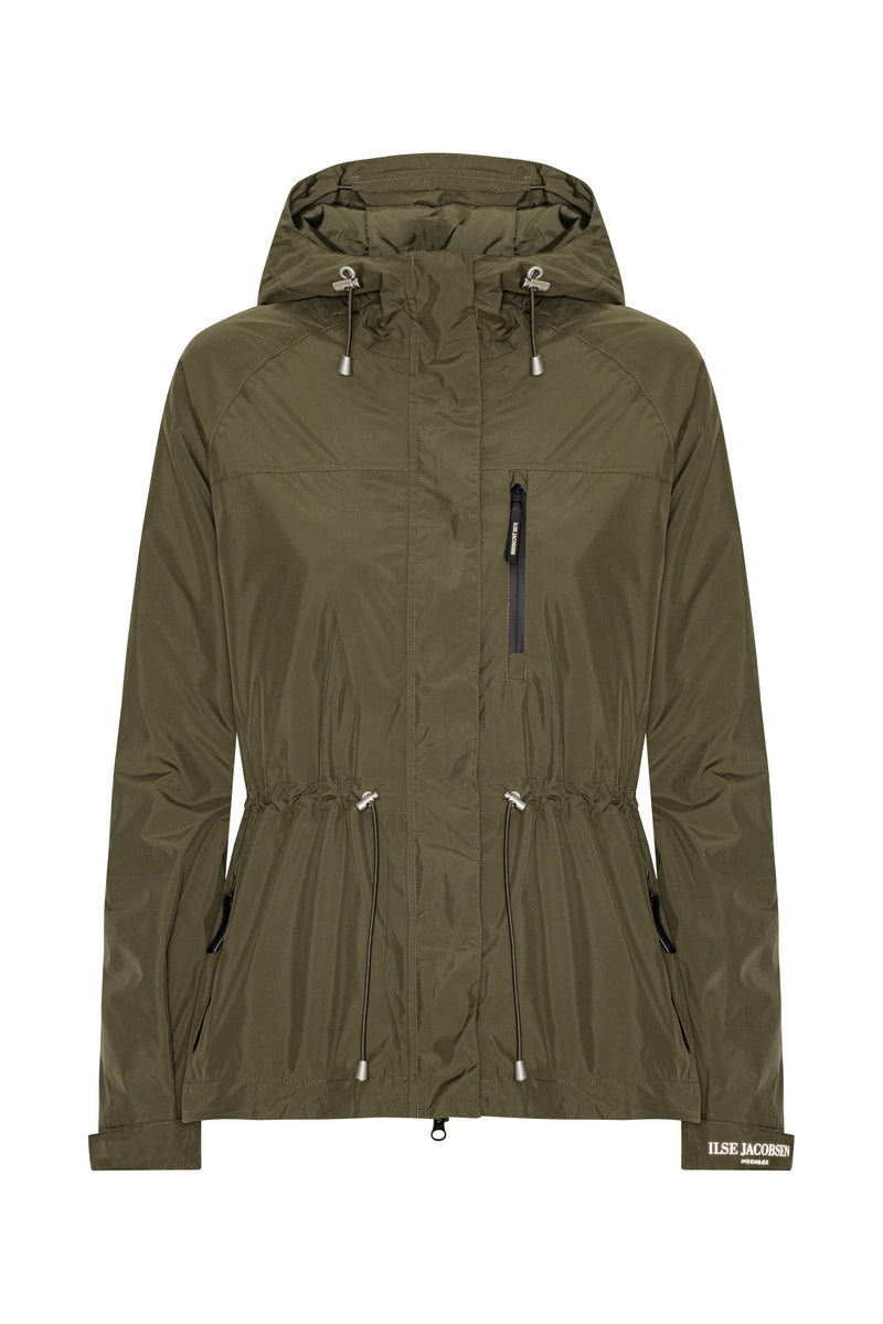 THERMAL SHORT RAINCOAT in Army by ILSE JACOBSEN