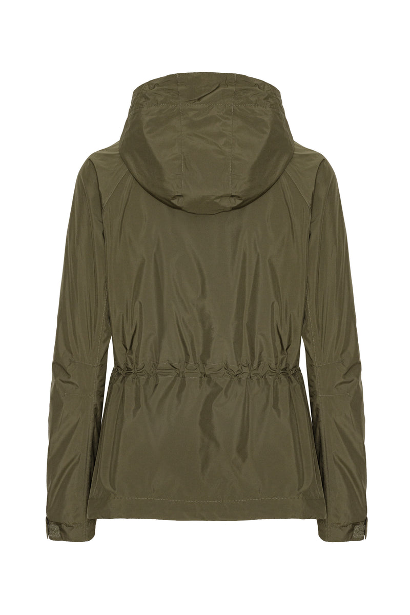 THERMAL SHORT RAINCOAT in Army by ILSE JACOBSEN