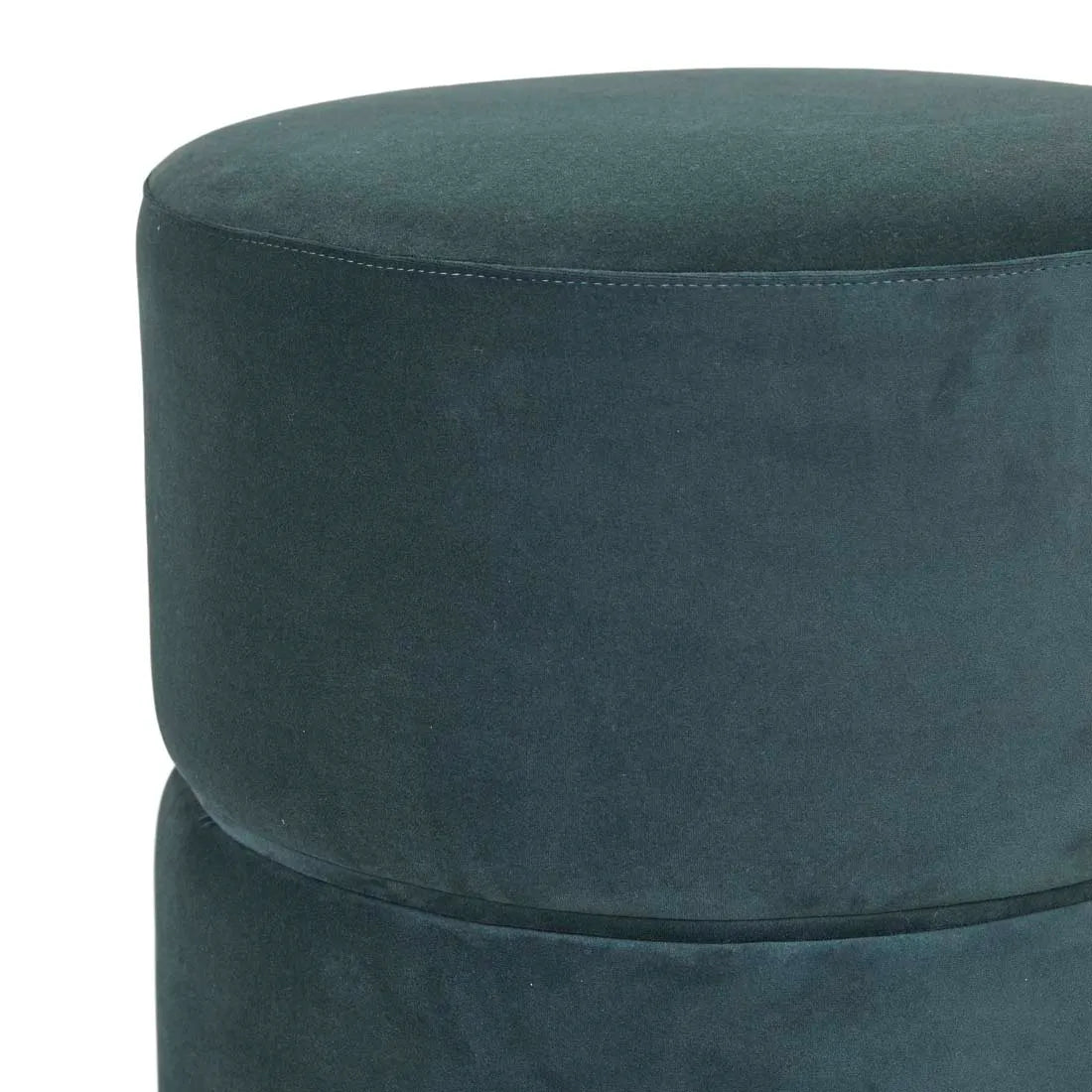 TITO OTTOMAN in Peacock Velvet by GlobeWest at Darling & Domain