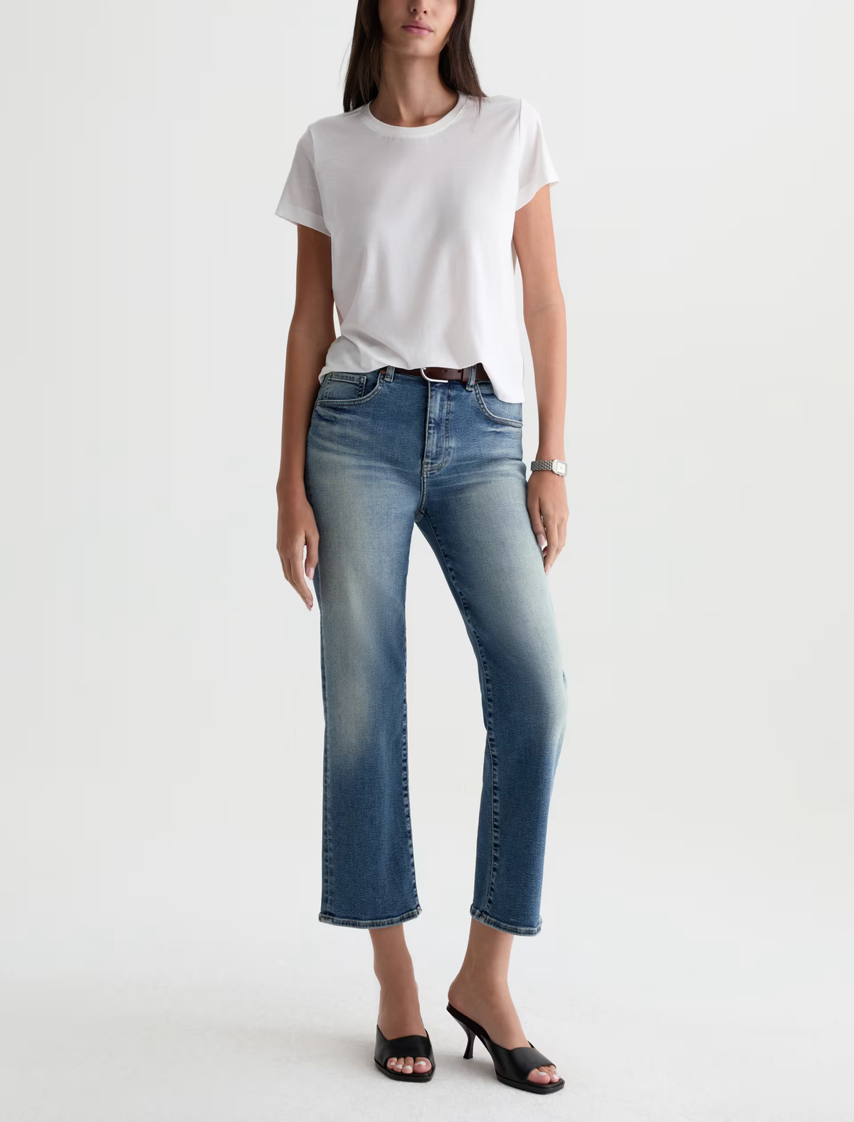 BRINLEY CROP JEAN in 15 Years Bouquet by AG Jeans
