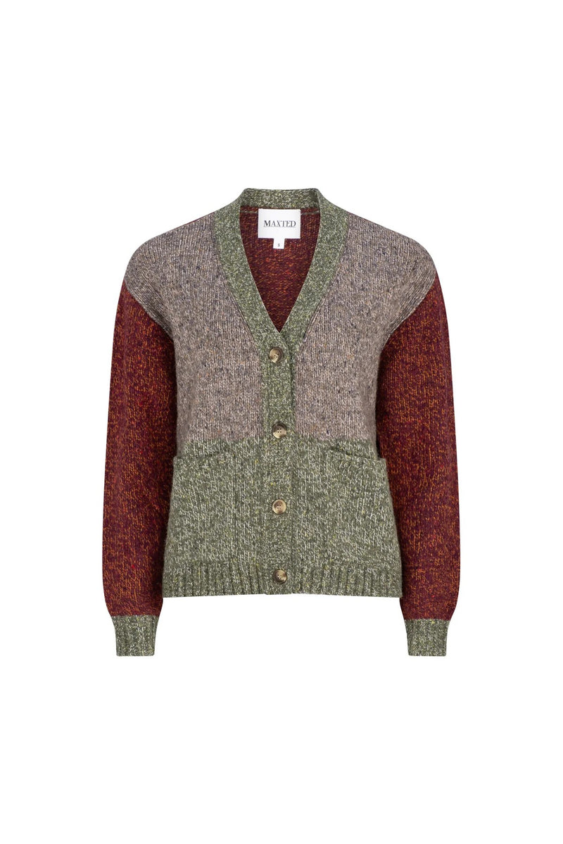 TABBY CARDIGAN in Colour Block by Maxton Clothing