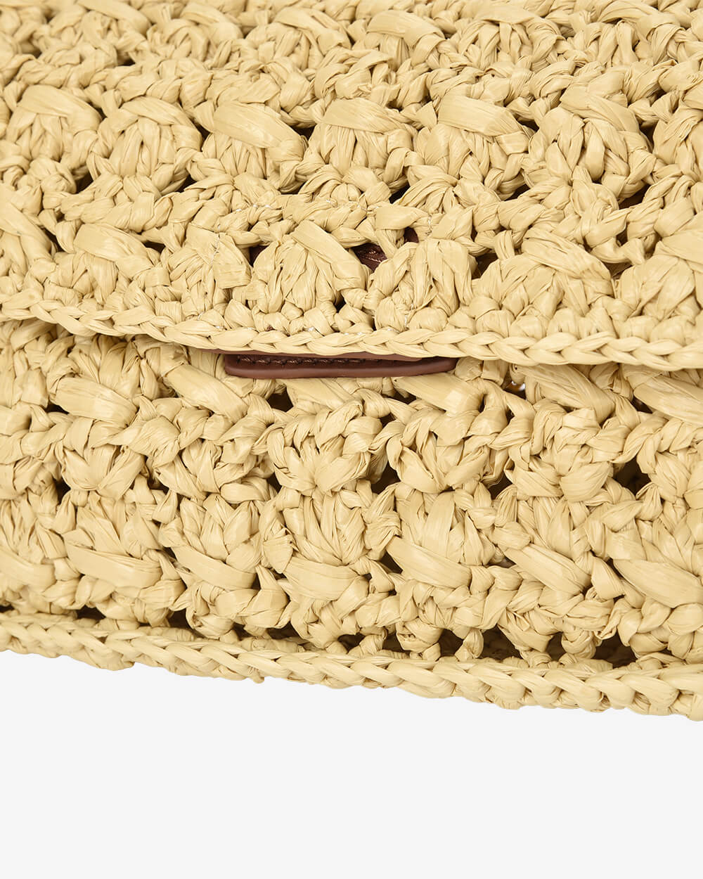THEA SHOULDER BAG in Raffia Weave with Dark Tan by Arlington Milne