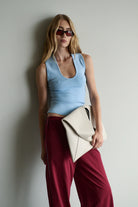 TROPEA TOP in Baby Blue by Mael Brand