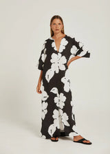 TULUM MAXI DRESS  in Charcoal Bloom by Pippa Ridley