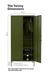 The Twinny Locker in Olive by MUSTARD MADE