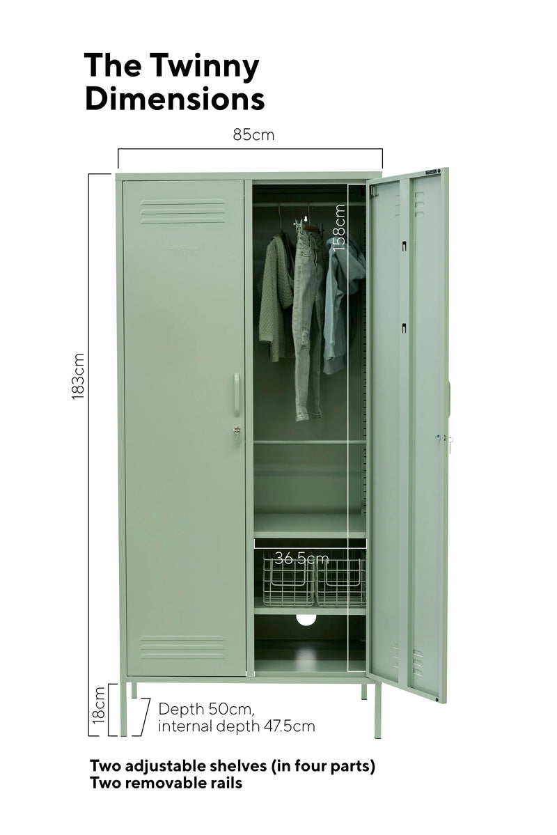 The Twinny Locker in Sage by MUSTARD MADE