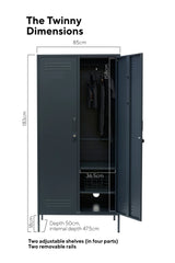 The Twinny Locker in Slate by MUSTARD MADE