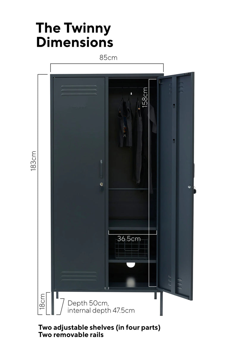 The Twinny Locker in Slate by MUSTARD MADE