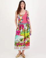VANESSA PRINTED MIDI SKIRT in Love from Me369 