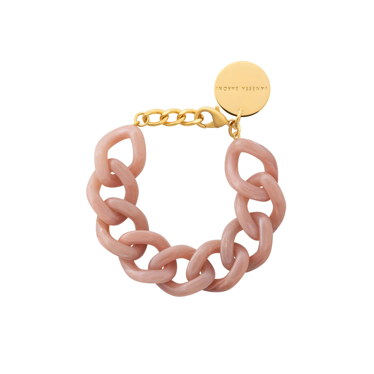 FLAT CHAIN BRACELET in Blush Marble by Vanessa Baroni