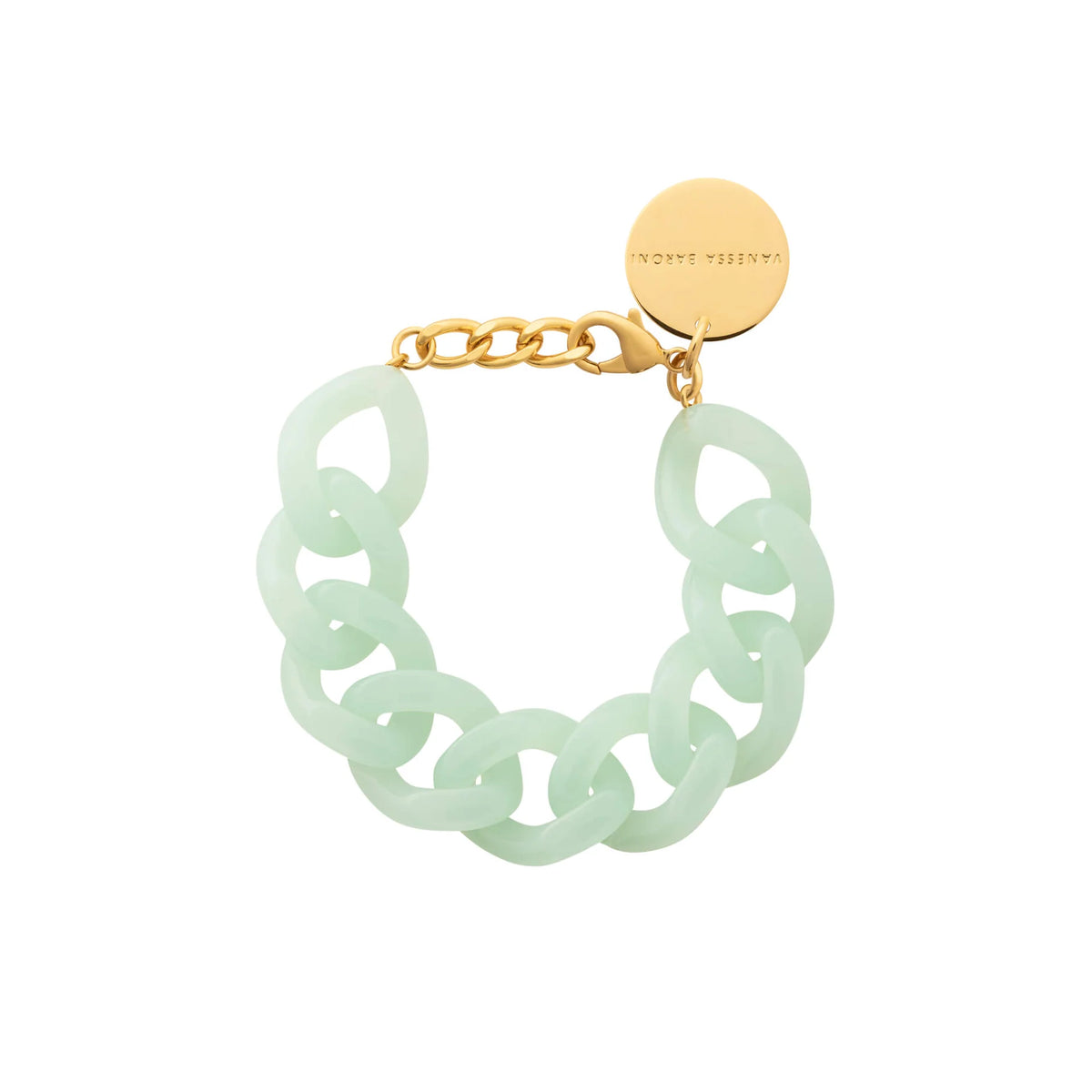 FLAT CHAIN BRACELET in Opaline Mint by Vanessa Baroni