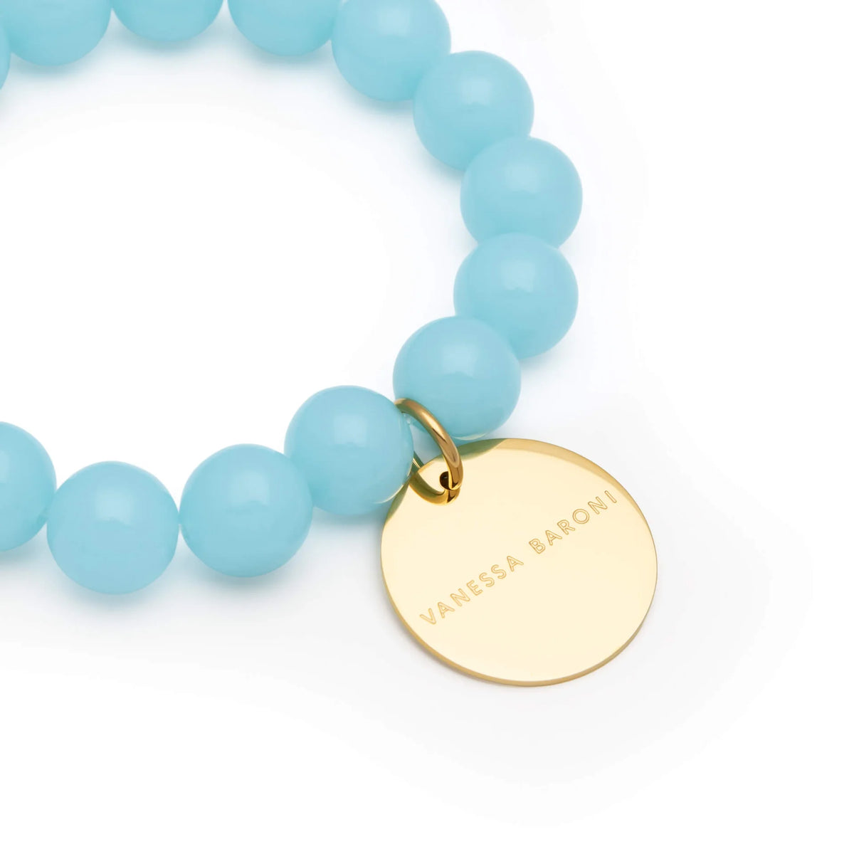 MINI BEADS FLEX BRACELET in Opaline Blue by Vanessa Baroni