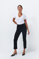 VACAY JEAN HEMMED in Black from Kireina