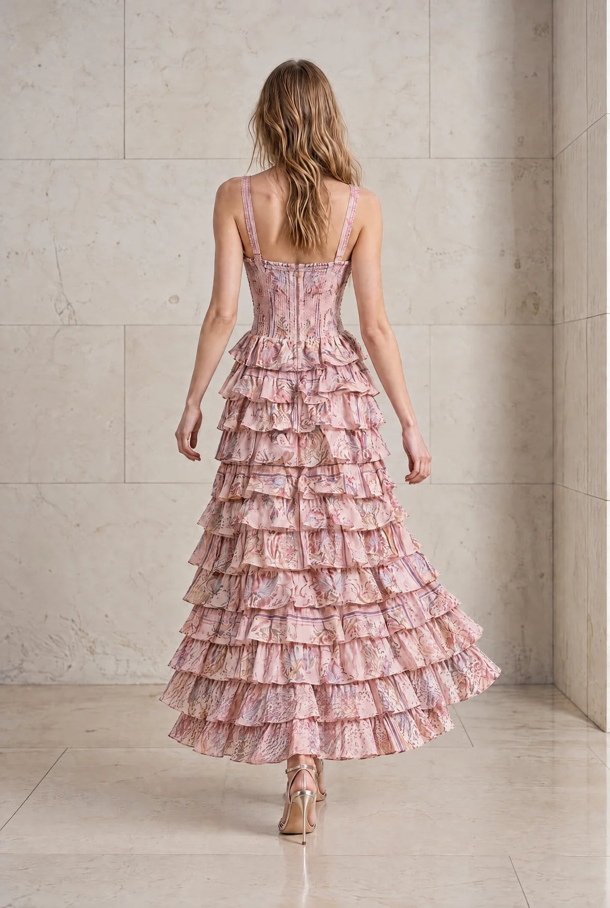 VALENTINA COTTON MAXI DRESS in Neptune Pink by Lola Australia