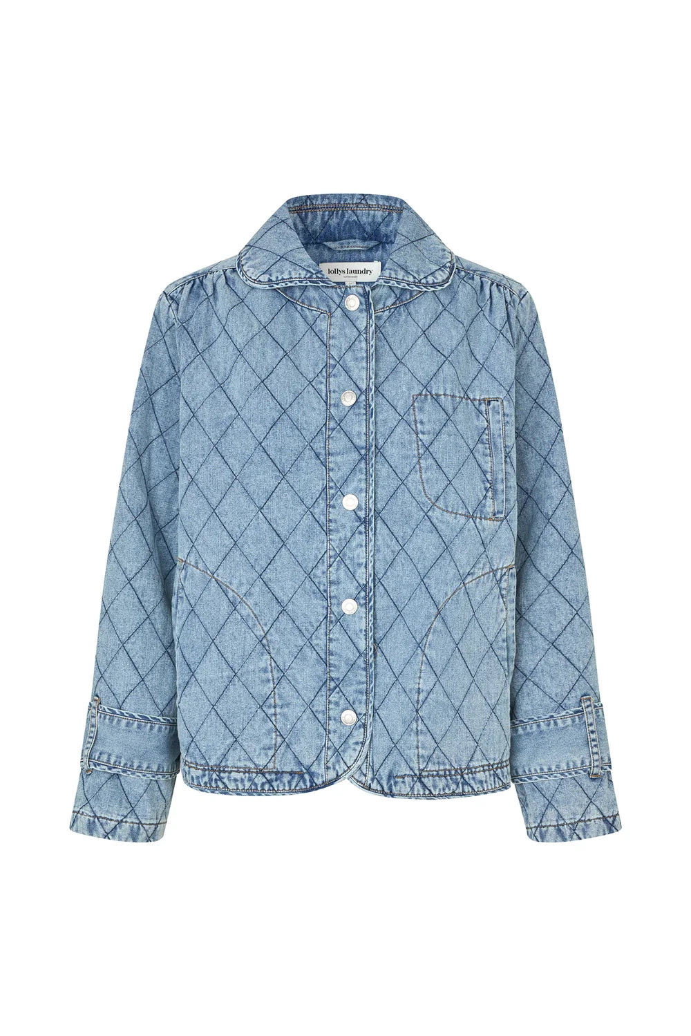 VIOLA QUILTED JACKET in Washed Denim by Lollys Laundry