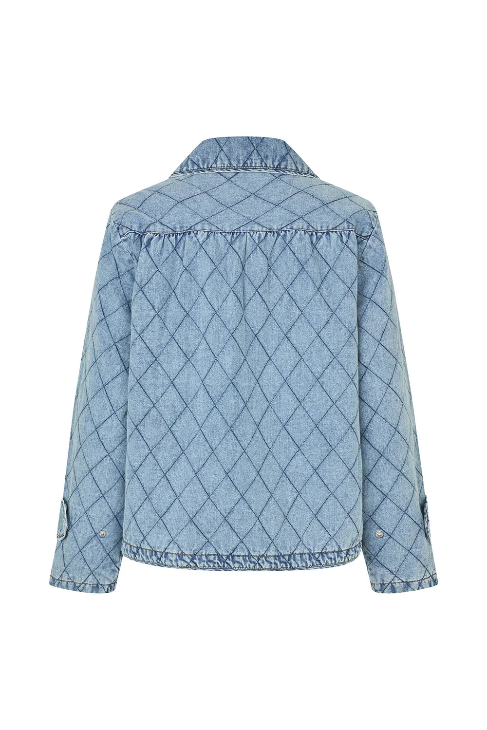 VIOLA QUILTED JACKET in Washed Denim by Lollys Laundry