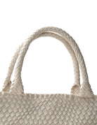 WOVEN TOTE BAG in Cream by La Tribe