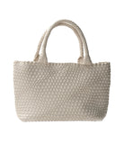 WOVEN TOTE BAG in Cream by La Tribe