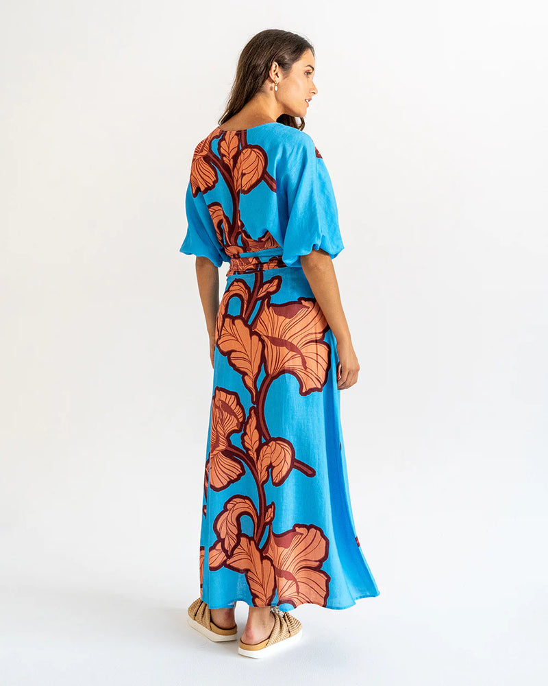 LA ROCCA WRAP SKIRT in Hibiscus by Elms and King