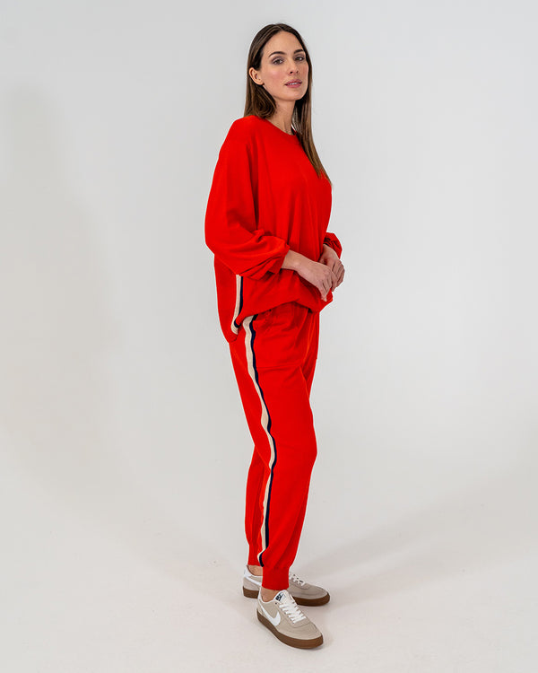 SPEED STRIPE LOUNGE PANT in Poppy Sport by ARLINGTON MILNE