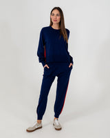 SPEED STRIPE LOUNGE PANT in Navy Sport by ARLINGTON MILNE