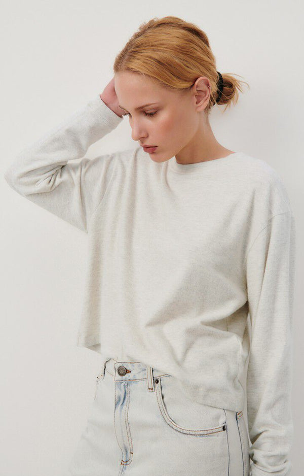 YPAWOOD LONG SLEEVE TEE ypa02b | Heather Grey
