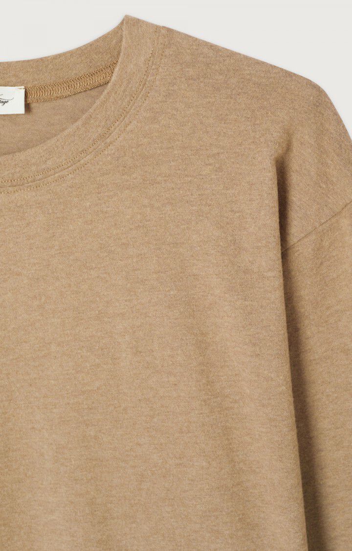 YPAWOOD LONG SLEEVE TEE YPA02B in Macchiato Melange by American Vintage