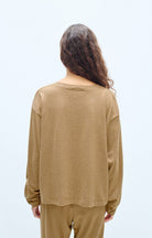 YPAWOOD LONG SLEEVE TEE YPA02B in Macchiato Melange by American Vintage