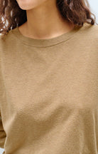 YPAWOOD LONG SLEEVE TEE YPA02B in Macchiato Melange by American Vintage
