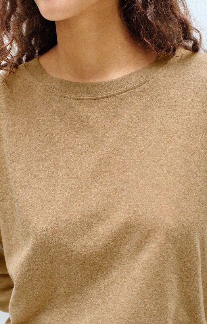 YPAWOOD LONG SLEEVE TEE YPA02B in Macchiato Melange by American Vintage