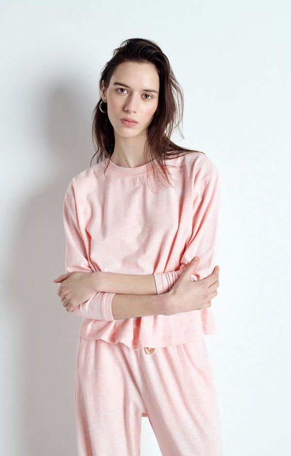Ypawood Long Sleeve Tee in YPA02B in Glazing Melange
