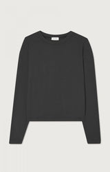Ypawood Long Sleeve Tee YPA02B in Carbon Melange by American Vintage
