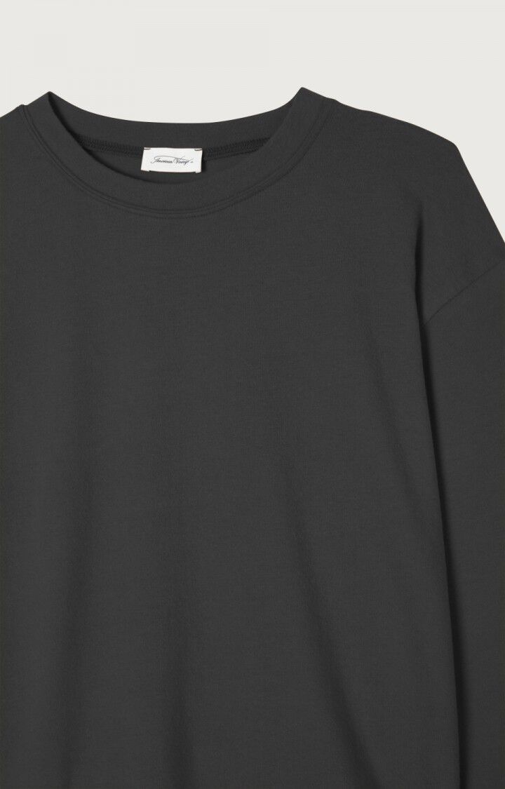 Ypawood Long Sleeve Tee YPA02B in Carbon Melange by American Vintage