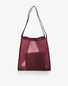 ZANZIBAR BAG in Wine Mesh by Elms and King