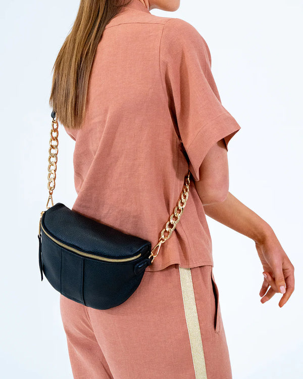 ZARA SLING BAG in Black Pebble by ARLINGTON MILNE