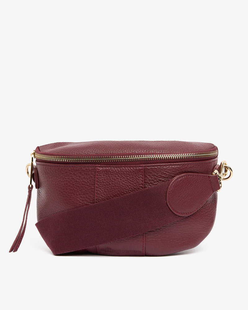 ZARA SLING BAG in Burgundy Pebble by ARLINGTON MILNE