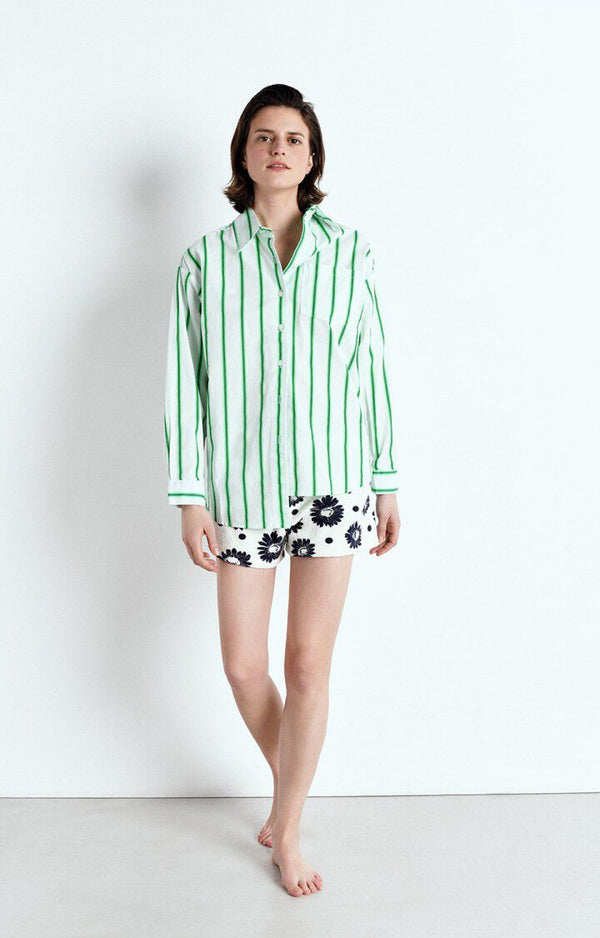 Zatybay Shirt ZAT06A in Neon Lagoon Stripes by American Vintage