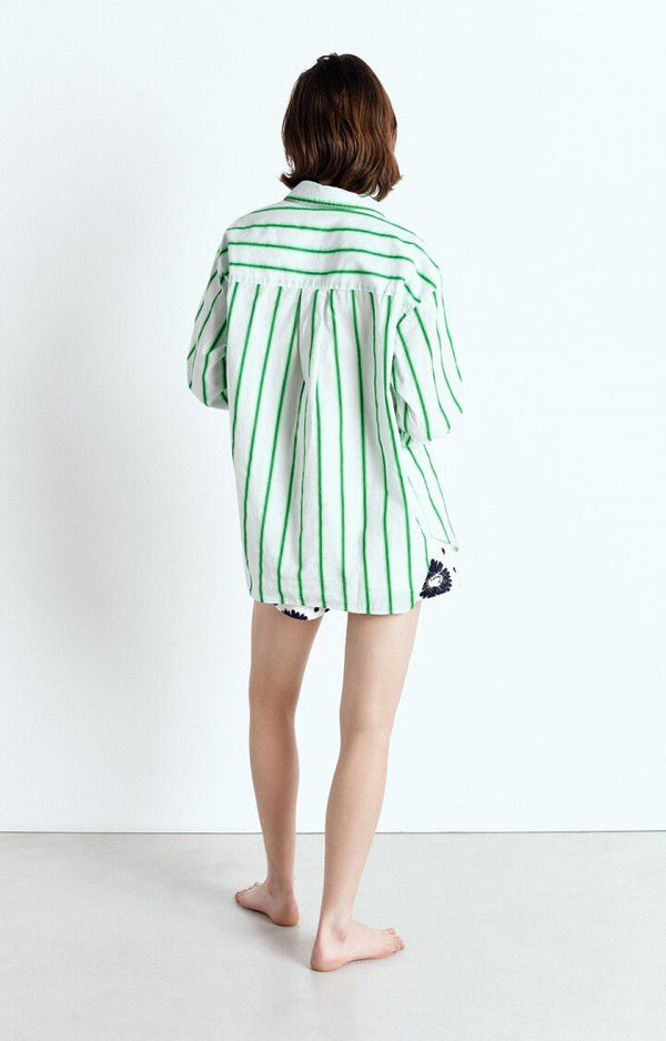 Zatybay Shirt ZAT06A in Neon Lagoon Stripes by American Vintage