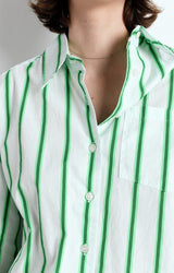 Zatybay Shirt ZAT06A in Neon Lagoon Stripes by American Vintage