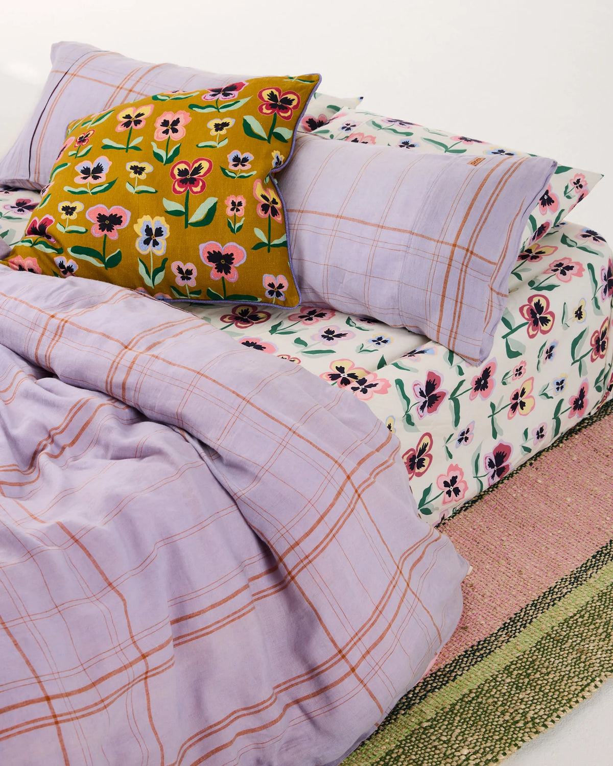 UPHOLSTERY CUSHION in Pretty Pansy Gold from the amazing range of Kip & Co products
